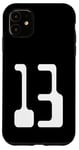 Coque pour iPhone 11 Number Thirteen #13 Uniforme d'équipe sportive anniversaire anniversaire