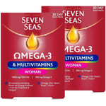 Seven Seas Omega3 & Multivitamins Woman Fish Oil C B12 Pack 2 x 30 Duo Tablets