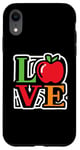 Coque pour iPhone XR Apple Love - Amateur de fruits de pomme coloré vintage