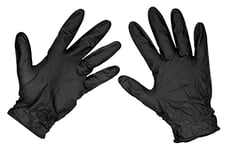 Sealey Black Diamond Grip Extra-Thick Nitrile Powder-Free Gloves Large - Pack of 50 SSP57L