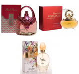 3 x Women's Perfume Pink Purse Eternal Romance Peah Designer Fragrance EDP 100ml