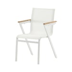Ebuy24 - Mexico Chaise de jardin empilable, blanc.