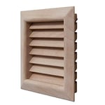 La Ventilazione LGES100F Grille de ventilation carrée en bois hêtre, à encastrer Dimensions 112 x 112 mm