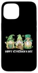 Coque pour iPhone 15 Gnomes irlandais heureux de la Saint-Patrick