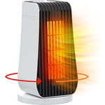 Mini Radiateur Soufflant Salle de Bain 1200W Ninonly Chauffage Soufflant Silencieux 90° Oscillation Minuterie Chauffage Electrique Economique pour