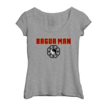 T-Shirt Femme Col Echancré Bagua Man Iron Super Héros Parodie Film Series