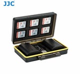 JJC BC-3LPE6 Camera Battery Hard Case for 2x Canon LP-E6/ LP-E6N 6x SD 1x Reader