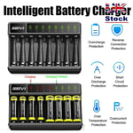 Adapter Fast Charging Dock 8 Slot For AA/AAA NiMH Rechargeable Batteries