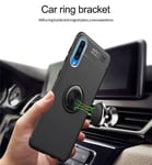 For Samsung Galaxy A70 Sm-a705f Magnetic Ring Car Holder Stand Black Phone Case