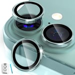 imluckies Camera Lens Protector for iPhone 16 / iPhone 16 Plus, AR+AF Tempered Glass 9H Anti-Scratch Metal Individual Lens Cover, HD Clear Camera Accessories, Case Friendly - Teal