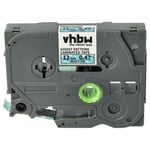 vhbw Ruban compatible avec Brother PT D600VP, E110, E100B, E105, E100, E100VP imprimante d'étiquettes 12mm Noir sur Bleu fantôme