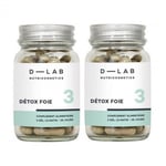 D-LAB Nutricosmetics Detox Foie Food Supplement For Liver Detox, 2 Months