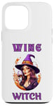 Coque pour iPhone 13 Pro Max Sorcière du vin d'Halloween buvant sa potion