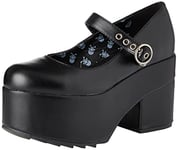 LAMODA Femme Secret Garden Mary Jane, Black PU, 41 EU