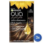 3x Olia Coloring Highlights Lightening Brown Hair No Ammonia Made In Italy