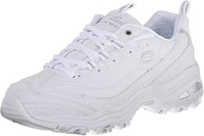 Skechers Women's D'Lites Biggest Fan Sneaker , White Silver, 3.5 UK