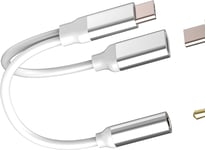 Adaptateur Usb C Vers Aux Audio Jack(2 En 1)Connecteur Ecouteur 3.5mm Pour Iphone16 15 Pro Max Type C Chargeur Câble Pour Apple Casque Dac Auxiliaire Adapter Compatible Avec Samsun[Cas312634]