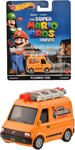 Super Mario Bros Film Model Plumber Van Scale 1:64 6cm Hot Wheels HKC19