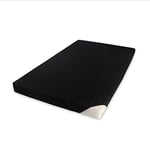 optidream Drap-Housse Exclusif renforcé - Dimensions : 150 x 250 cm - Convient pour Matelas de 90/190-100/200 cm - sans élastique (Noir)