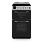 Montpellier MDOG50LS 50cm Gas Double Oven With Lid Silver - LPG Jets Included