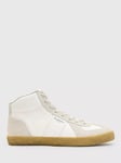 AllSaints Jaimee Leather and Suede High Top Trainers, White White