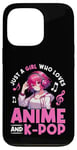 iPhone 13 Pro Just a Girl Who Loves Anime and K-Pop Anime Merch Japanese Case