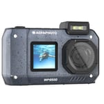 AgfaPhoto Realishot WP9500 - Waterproof Digital Camera, 7 m Waterproof, 24 MP, 18X Zoom, 4K Video, Dual Screen 2.9 Inch/1.4 Inch - Black