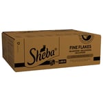 Sheba Fine Flakes Fish Collection in Jelly 72 Pouches, Adult Wet Cat Food, Megapack (72 x 85 g)