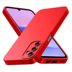 Tenphone Coque pour Samsung Galaxy A15 5g, Coque Samsung A15, Housse Etui de Protection en Silicone Souple,Cover Antichoc avec Protege de Camera,Compatible avec TPU (Rouge, Samsung A15 4G / 5G)