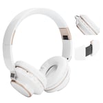 08S casque Bluetooth 5.0 HiFi pliant t&eacute;lescopique sport ordinateur jeu casque blanc