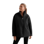 aim'n Black Oversized Quilted Jacket Svart