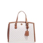 Michael Kors Women MD Satchel Bag, Vanilla/ACRN, One Size