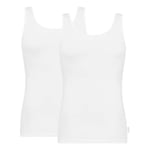 Sloggi Débardeur Homme, Lot De 2 - "24/7 Sh 02 Vest", Maillot De Corps, T-Shirt, Sans Manches Blanc M (Medium)