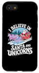 iPhone SE (2020) / 7 / 8 I believe in Santa and unicorns funny Santa xmas pajamas Case