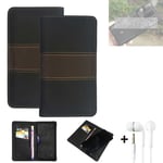 Phone Case + earphones for nubia Red Magic 8 Pro+ Wallet Cover Bookstyle protect