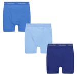 Calvin Klein Stencil Logo Cotton Stretch Boxers Blue, Baby Blue & Navy (3 Pack)