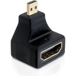 DeLOCK HDMI-adapter, mikro HDMI hann til HDMI hunn, svart