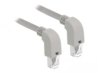 DELOCK – Network cable RJ45 Cat.6 S/FTP downwards/downwards angled 0.5m, grey (85867)