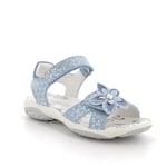 Primigi Femme Breeze Sandale, Bleu Ciel Platine, 34 EU