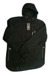 Lyle & Scott Mens True Black Hooded Curved Hem Jacket Size UK XXL 47 - 48" Chest