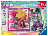 Ravensburger - Puzzle Enfant - Lot de 3 Puzzles 49 pièces - La Pop ne s'arrête jamais/Trolls 3 - Fille ou garçon dès 5 Ans - Puzzle de qualité supérieure - 3 Posters Inclus - Trolls 3-05713