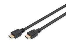 DIGITUS HDMI 2.1 Ultra High Speed connection cable, type A - 1.0m - with Ethernet channel - UHD-II 8k/60Hz - 4k/120Hz - compatible with PS5, Xbox Series, TV/beamer - gold-plated contacts - black