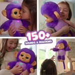 Fingerlings Care ‘n’ Cuddles Interactive Baby Monkey, Sunny (Purple) (US IMPORT)