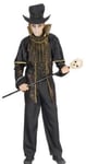 Mens Count Bloodthirst Dracula Black & Gold Fits Up To 44” Chest Halloween Film