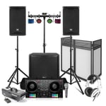 Complete DJ Setup - Combo1200 PA, Hercules Inpulse T7 Controller, Light Effects