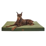 Bedsure Extra Large Dog Bed Washable - XXL Giant Dog Beds for Large Dogs and Human, Big Orthopedic Pillow with Removable Plush Sherpa Cover, Dark Green, 137x111.5x10cm