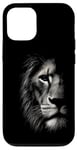 Coque pour iPhone 12/12 Pro Lion tête de lion papa lion chat sauvage souverain dans le règne animal