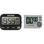 Salter 355 BKXCDU Kitchen Digital Display Count up or Countdown 20 Hour Timer, Adjustable Loud Beeper & Big Button Timer - Electronic Digital Kitchen Stopwatch, Memory Function, Loud Beeper