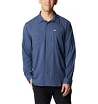 Columbia Men's Silver Ridge Utility Lite Long Sleeve Hiking Shirt, Dark Mountain, S