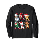 Dabbing Xmas Characters - Xmas Christmas Squad Long Sleeve T-Shirt